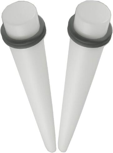 bodyjewellery White Acrylic Ear s Stretching Tapers Plugs Piercing 2Pcs in Saudi Arabia