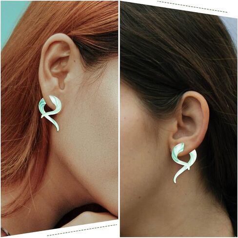 Qmcandy 2pcs Glass Spiral Ear Plugs Tapers Plugs Twist Stretchers Earrings Piercing Gauges 4g-00g in Kuwait