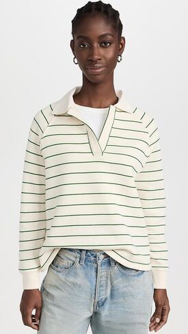 سويت شيرت بولو بيترتيري للسيدات من MWL من Madewell مخطط in Kuwait