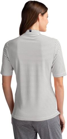 Cutter & Buck Virtue Eco Pique Stripe Recycled Womens Top in Saudi Arabia