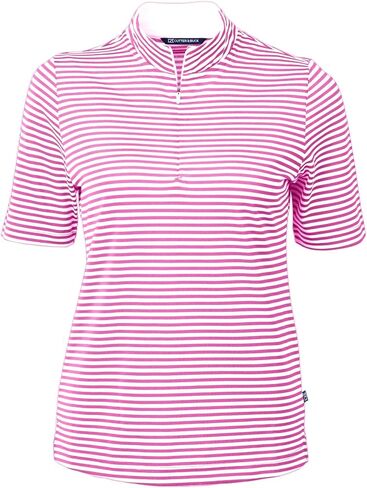 Cutter & Buck Virtue Eco Pique Stripe Recycled Womens Top in Saudi Arabia