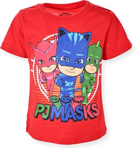 مجموعة من 4 تي شيرتات للأولاد من PJ Masks Disney Catboy وOwlette وGekko للأطفال الصغار والأطفال الصغار - أزرق/أحمر/أخضر/رمادي in Kuwait