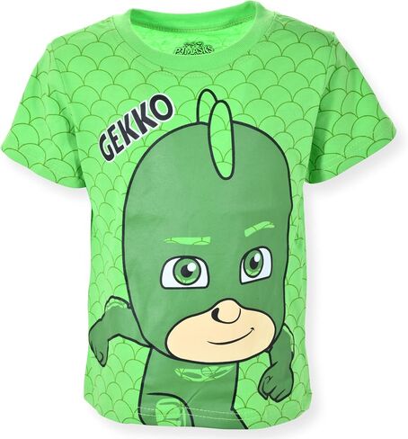 مجموعة من 4 تي شيرتات للأولاد من PJ Masks Disney Catboy وOwlette وGekko للأطفال الصغار والأطفال الصغار - أزرق/أحمر/أخضر/رمادي in Kuwait