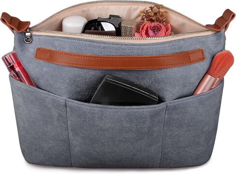 Vercord Womens Handbag Organizers for Tote bag Purse Insert Inside Liner bag with Zipper Beige Medium in Kuwait