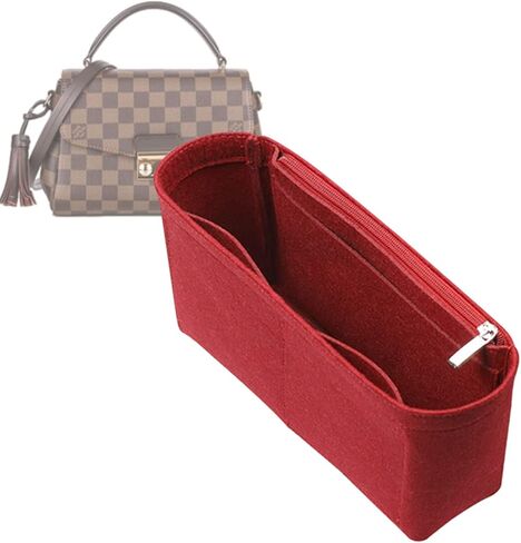 Lckaey Purse Organizer for CROISETTE handbag tassel bag felt Organizer insert2089red in Saudi Arabia