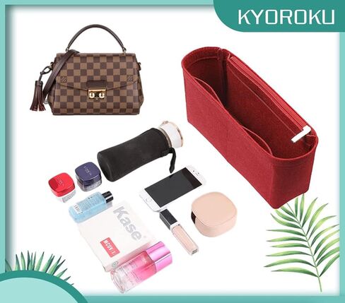 Lckaey Purse Organizer for CROISETTE handbag tassel bag felt Organizer insert2089red in Saudi Arabia