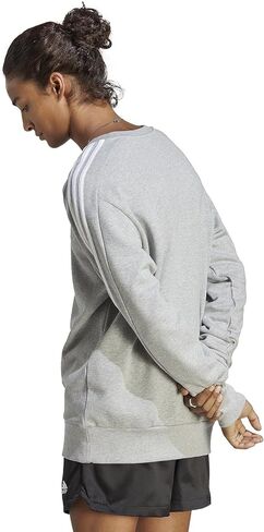 adidas Men's Essentials French Terry 3-Stripes Sweatshirt in Saudi Arabia