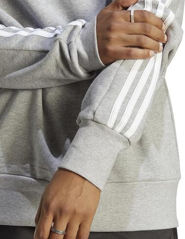 adidas Men's Essentials French Terry 3-Stripes Sweatshirt in Saudi Arabia