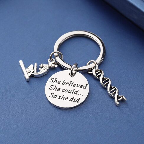ENSIANTH Biology Chemistry Bracelet Gift For Science Graduation Microscope Charms Bangle in Saudi Arabia