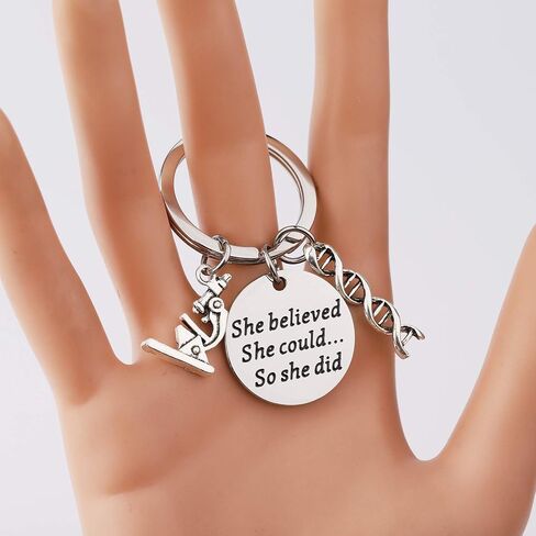 ENSIANTH Biology Chemistry Bracelet Gift For Science Graduation Microscope Charms Bangle in Saudi Arabia