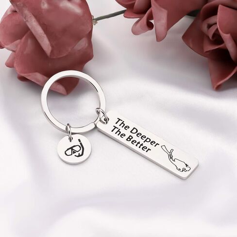 CENWA Scuba Diving Gift Scuba Diver Gift The Deeper The Better Keychain Extreme Sports Jewelry Gift for Divers Extreme(The Deeper The Better Keychain) in Saudi Arabia