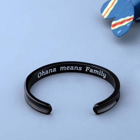 WUSUANED Hawaiian Word Hibiscus Hair Tie Grooved Cuff Bangle Bracelet Hawaii Jewelry Gift For Family Best Friends in Saudi Arabia
