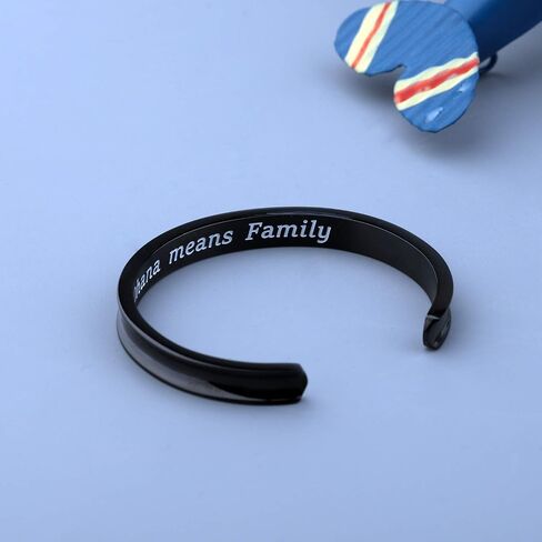 WUSUANED Hawaiian Word Hibiscus Hair Tie Grooved Cuff Bangle Bracelet Hawaii Jewelry Gift For Family Best Friends in Saudi Arabia