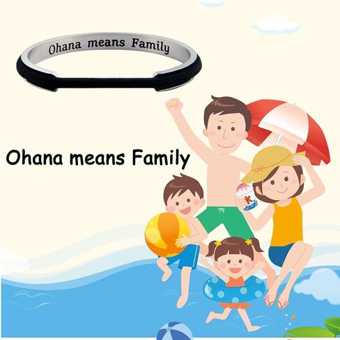WUSUANED Hawaiian Word Hibiscus Hair Tie Grooved Cuff Bangle Bracelet Hawaii Jewelry Gift For Family Best Friends in Saudi Arabia