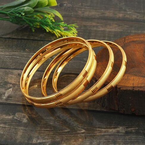 JewarHaat Indian Bangles Gold Plated Handmade Etching Work Bracelet Jewelry for Women & Girls in Saudi Arabia