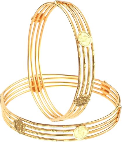 JewarHaat Indian Bangles Gold Plated Handmade Etching Work Bracelet Jewelry for Women & Girls in Saudi Arabia