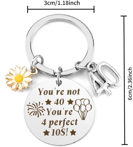 XZtimes 18th, 21st, 30th, 40th, 50th, 60th Birthday Gifts Women Men, Birthday Keychain in Saudi Arabia