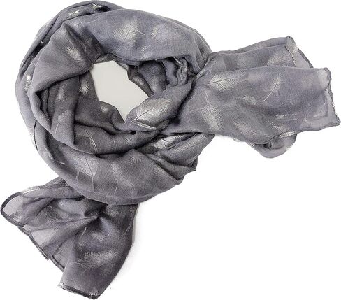 GERINLY Fashion Scarves - Silver Foil Wrap Scarfs for Women Bling Bling Shawls and Wraps in Saudi Arabia