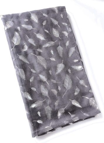 GERINLY Fashion Scarves - Silver Foil Wrap Scarfs for Women Bling Bling Shawls and Wraps in Saudi Arabia