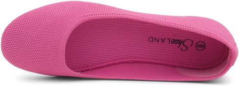 Shoe Land Flats for Women – Knit Ballet Flats, Soft Square Toe Slip-On Flat Shoes with Memory Foam, Foldable Lightweight Comfort for Work Travel Daily Wear in Saudi Arabia
