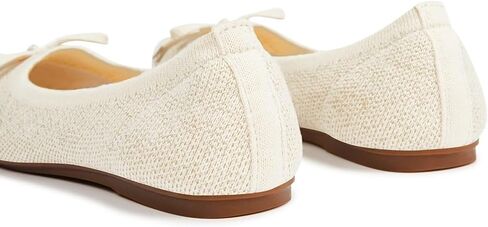 Frank Mully Women's Ballet Flats Round Toe Walking Flats Slip On Work Shoes Knitted Flats Shoes for Woman Soft Lightweight in Saudi Arabia