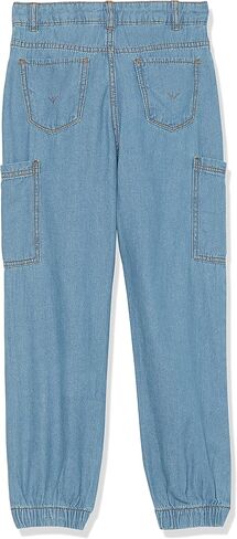 Hudson Jeans Girls' High Rise Cargo Pocket Denim Jean, Rain Wash, 12 in Saudi Arabia