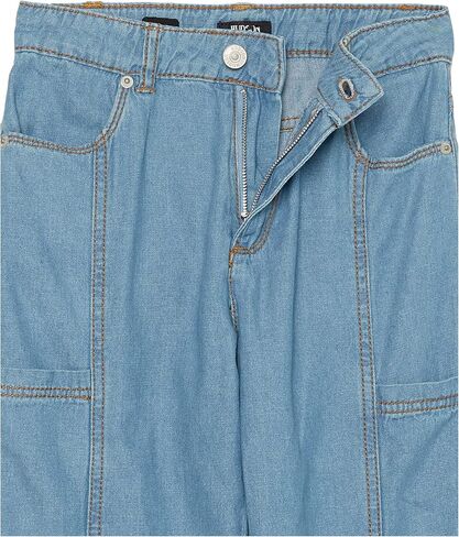 Hudson Jeans Girls' High Rise Cargo Pocket Denim Jean, Rain Wash, 12 in Saudi Arabia
