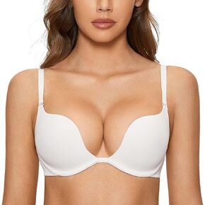 حمالة صدر نسائية من DOBREVA بفتحة عميقة على شكل حرف V مثيرة من Underwire حمالات صدر منخفضة القطع ومبطنة بشكل خفيف