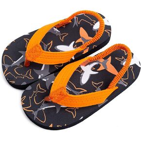 techcity Toddler Boys Girls Flip Flops Kids Unicorn Dinosaur Sandals Beach Pool Water Shoes with Back Strap