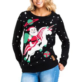 Tipsy Elves Women's Santa Unicorn Christmas Sweater XX-Large in Kuwait