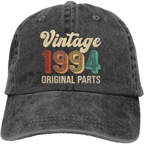 Vintage 1934 1944 1954 1964 1974 1984 1994 Original Parts Hat, 90th 80th 70th 60th 50th 40th 30th Baseball Cap