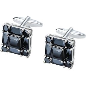 VVCome Crystal Cufflinks for Men Luxurious Gorgeous Cuff Links French Shirt Accessories Wedding Business Cufflinks with Gift Box