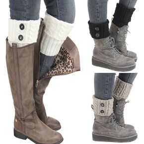 Kaariss Women Winter Warm Crochet Knitted Boot Cuff Sock Short Leg Warmers