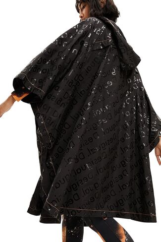 Desigual Women's Poncho Coat, Black, U in Saudi Arabia