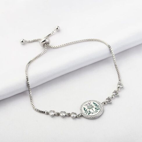 KEYCHIN Scotland National Flower Bracelet Sassenach Gifts Scottish Thistle Flower Jewelry For Women Girls in Saudi Arabia