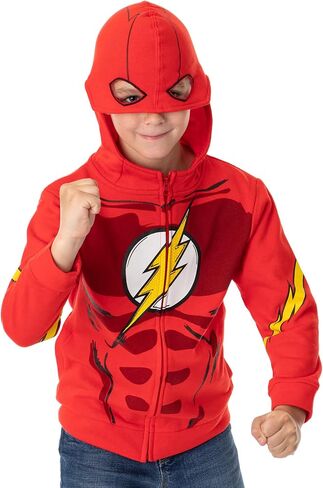 DC Comics The Flash Boy's Muscle Costume Design Full Zip Hoodie Sweatshirt in Saudi Arabia