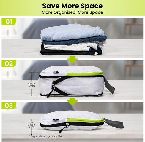 OROGAR 6 Set Compression Packing Cubes for Suitcases, Lightweight Luggage Organizer bags with Toiletry bag, Laundry Bag in Saudi Arabia