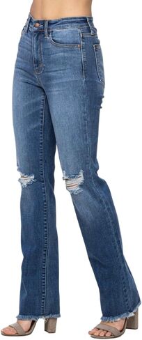 Judy Blue High Waist Destroy & Fray Hem Straight in Saudi Arabia