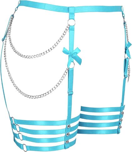 Waist Body Harness Garter Belts Women's Plus Size Punk Gothic Leg Ring Adjustable Lingerie Halloween Party Clup in Kuwait