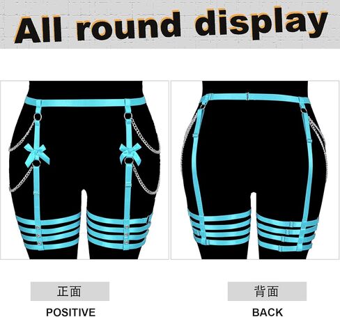 Waist Body Harness Garter Belts Women's Plus Size Punk Gothic Leg Ring Adjustable Lingerie Halloween Party Clup in Kuwait