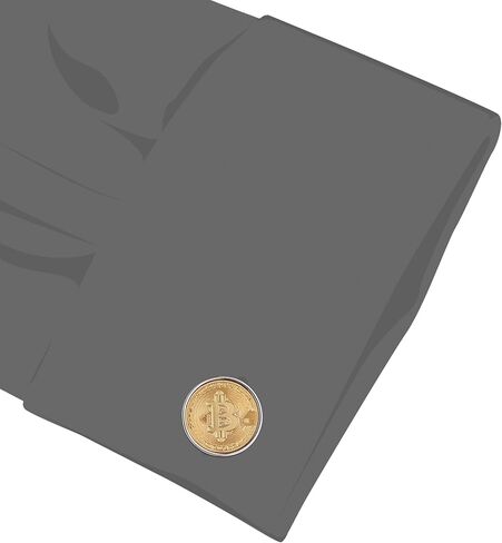 Gold Bitcoin Cufflinks - Presentation Box Included in Kuwait
