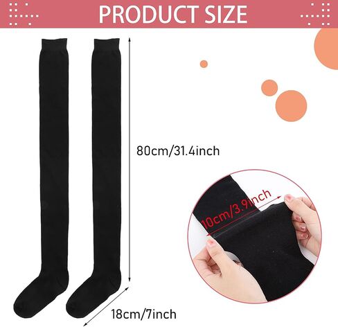 Yolev Extra Long Socks Thigh High Cotton Socks Extra Long Boot Stockings Over Knee Leg Warmers for Women in Saudi Arabia