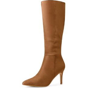 Perphy Women Pointed Toe Side Zip Stiletto Heel Tall Boot Thigh Knee High Boots in Kuwait