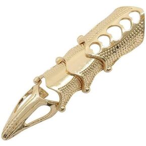 Gothic Full Finger Armour Bendable Knuckle Joint Ring Punk Finger Claw Hand Paw Ring for Women Men Costume Cosplay Party Jewelry