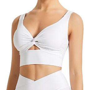 حمالة صدر رياضية مبطنة للنساء من DaysU مع عقدة متقاطعة أمامية، أكواب قابلة للإزالة ملابس رياضية لصالة الألعاب الرياضية والجري والتمارين واليوجا in Kuwait