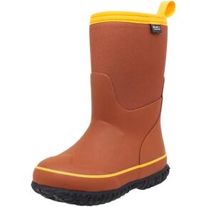 MCIKCC Kids Waterproof Rain Boots,High Snow Boots for Toddler Boys Girls,Textile Rubber Sole