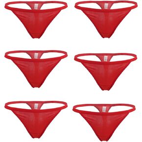 YOYI FASHION Women Cotton Low Rise Soft Breathable T-Back G-String Thong Panties Multi Packs