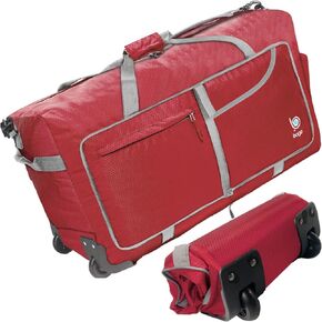 Bago Rolling Duffle Bag with Wheels - 30" 100L Foldable Weekender Bag, Waterproof Travel Duffel Bag, Heavy Duty lightWeight Duffle Bag for Traveling, Rolling Duffel Bag with Wheels (Black)