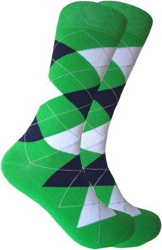 Triple M Plus Men's Mid Calf Green Dress socks,One size fits most men; Sock Size 10-13. in Saudi Arabia