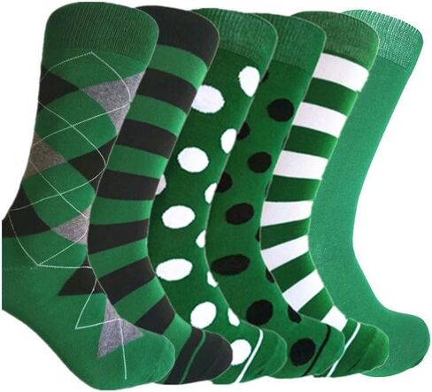 Triple M Plus Men's Mid Calf Green Dress socks,One size fits most men; Sock Size 10-13. in Saudi Arabia